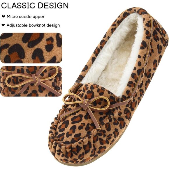 Women's Micro Suede Faux Fur Cozy Brown Indoor Outdoor House Slippers Boot Shoes - Picture 3 of 5